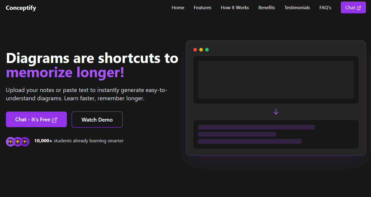Conceptify - Easily Memorize Your Concepts.